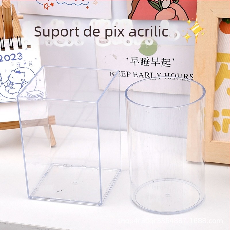 Suport transparent din acril pentru pixuri și pensule de machiaj pentru DIY – cutie de depozitare