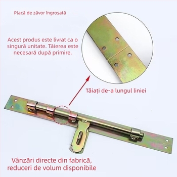 Zăvor din fier forjat cu știft sudat, stil vechi, deschidere stânga sau dreapta