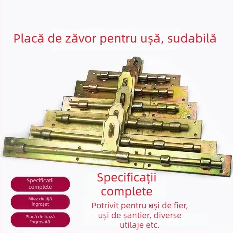 Zăvor din fier forjat cu știft sudat, stil vechi, deschidere stânga sau dreapta