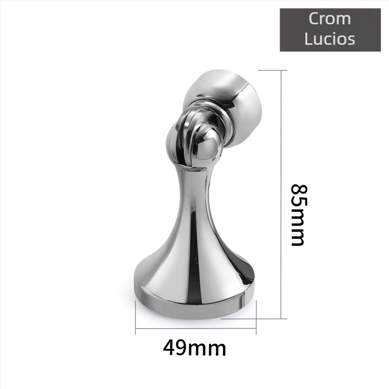 Stop de ușă din alamă masivă, fără găuri, montaj pe perete, magnetic, rezistent la vânt, aderență pe podea, stil modern minimalist