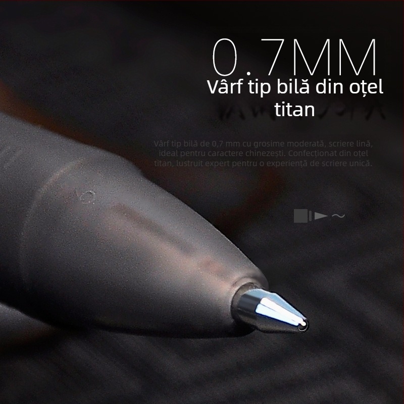 Five Thousand Years Stilou Gel 0.7mm pentru Caligrafie și Semnături, Cerneală Carbon, Rezerve groase