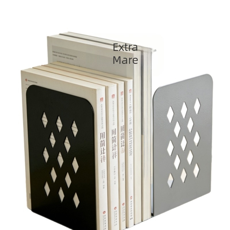 Suport de birou pentru cărți și raft pentru documente și reviste, suport pentru bibliotecă, organizator metalic de birou