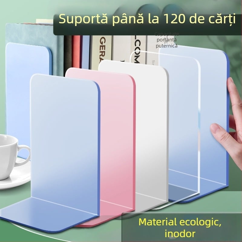 Suport pentru cărți în formă de L, suport simplu pentru birou, clips pentru cărți, depozitare pe birou, pentru studenți