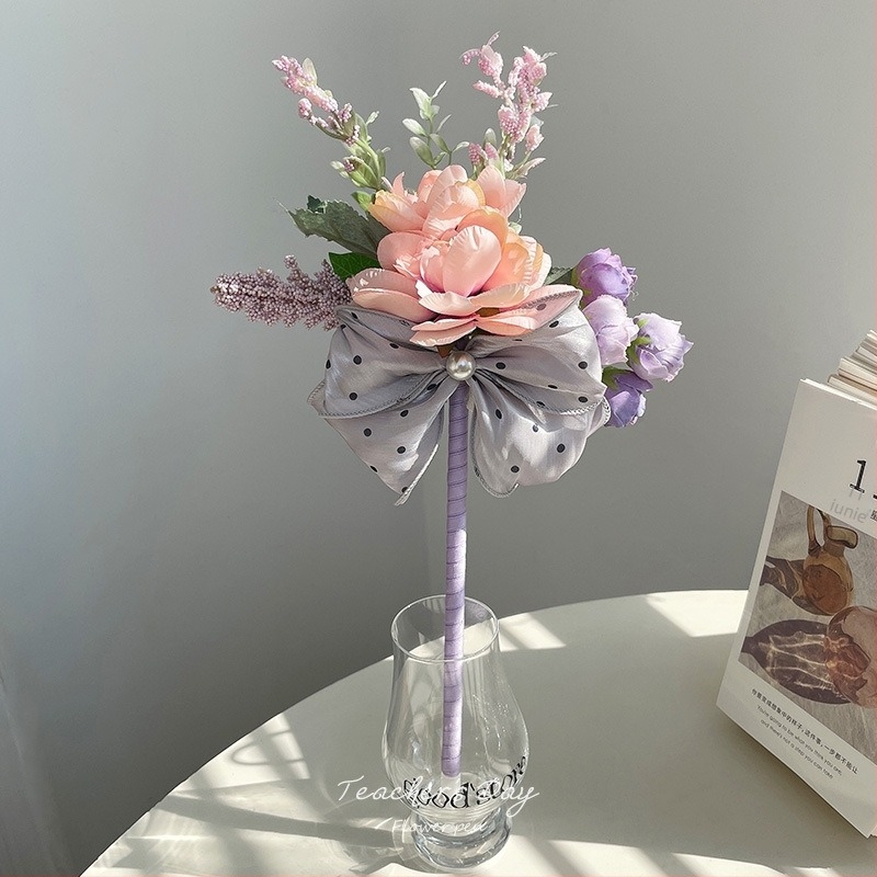 Pix buchet de flori creativ cu flori veșnice – cadou pentru profesoare