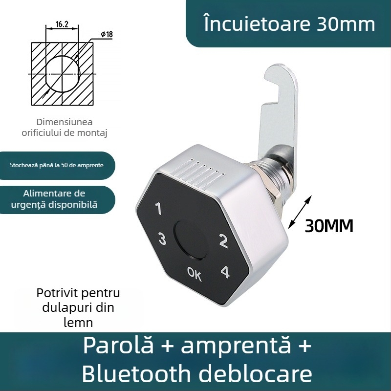 Blocare Bluetooth, blocare pentru cutia poștală, blocare inteligentă cu amprentă pentru sertar, blocare a ușii de fișier, blocare pentru mobilier, blocare cu parolă