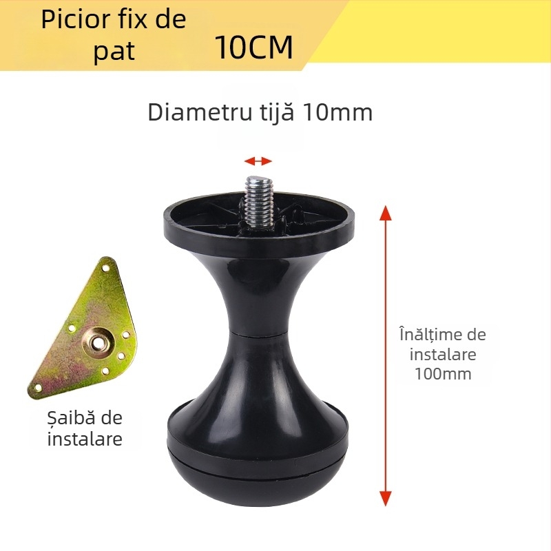 Set de picioare din plastic pentru mobilier: picioare pentru canapea și pat, picioare în formă de corn, picioare universale, roți pentru mobilier