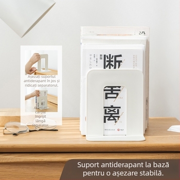 Suport pliabil din plastic pentru cărți, pentru birou școlar