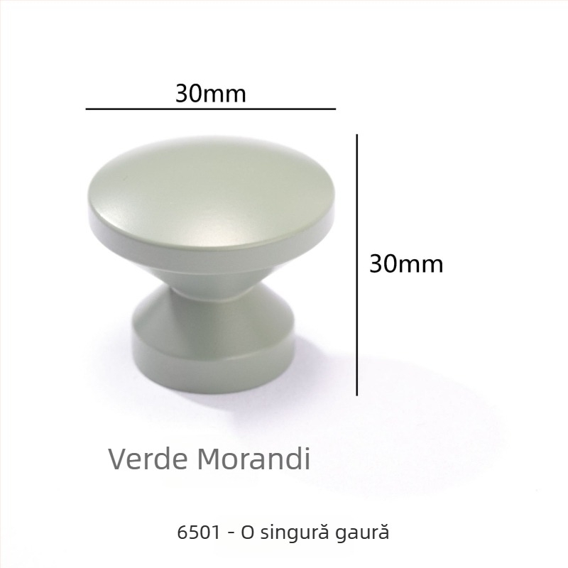 Mâner pentru dulap cu o singură gaură, pentru uși și sertare, Morandi alb și gri deschis, pentru camera copiilor și birou, stil minimalist modern