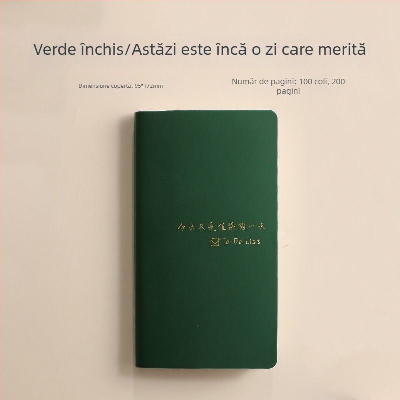 Caiet A6 portabil cu logo personalizabil pentru planificare zilnică și program de afaceri