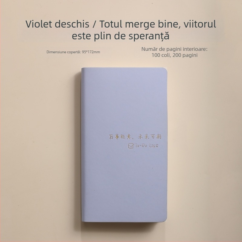 Caiet A6 portabil cu logo personalizabil pentru planificare zilnică și program de afaceri