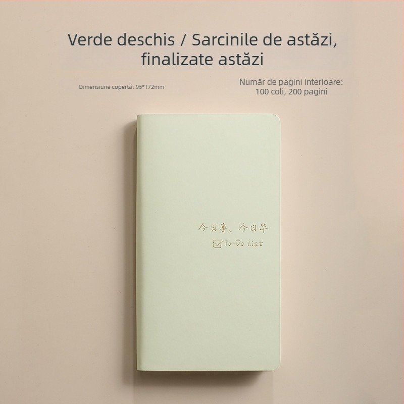 Caiet A6 portabil cu logo personalizabil pentru planificare zilnică și program de afaceri