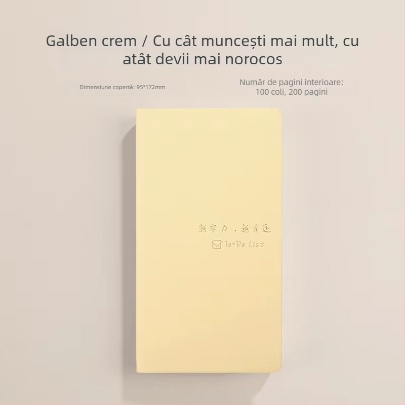 Caiet A6 portabil cu logo personalizabil pentru planificare zilnică și program de afaceri