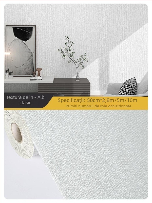 Autocolant de perete autoadeziv, aspect ciment, pentru pereți goi; tapet impermeabil pentru dormitor sau birou; culoare solidă, 1 panou; stil modern minimalist, decor de perete 3D.