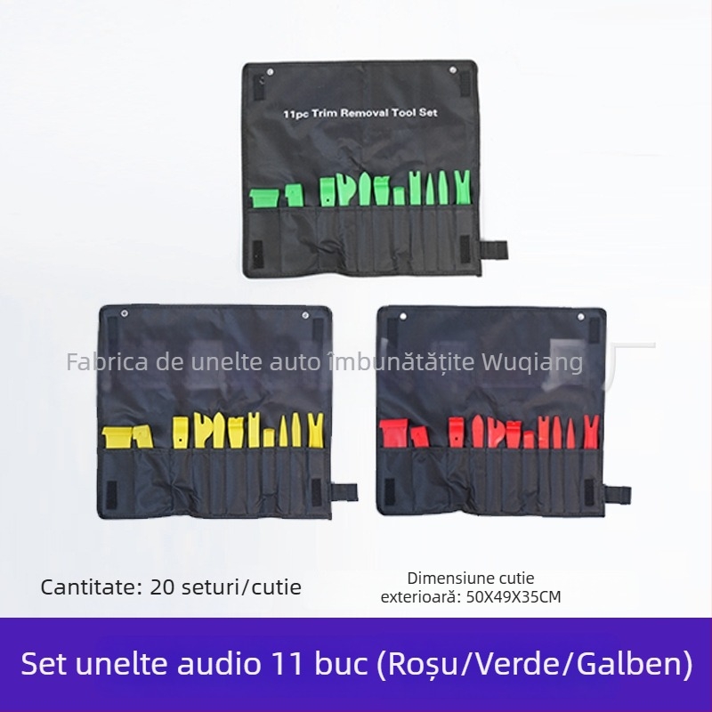 Set de 19 piese pentru demontarea sistemului audio al mașinii, modificarea navigației și demontarea panourilor interioare ale ușilor