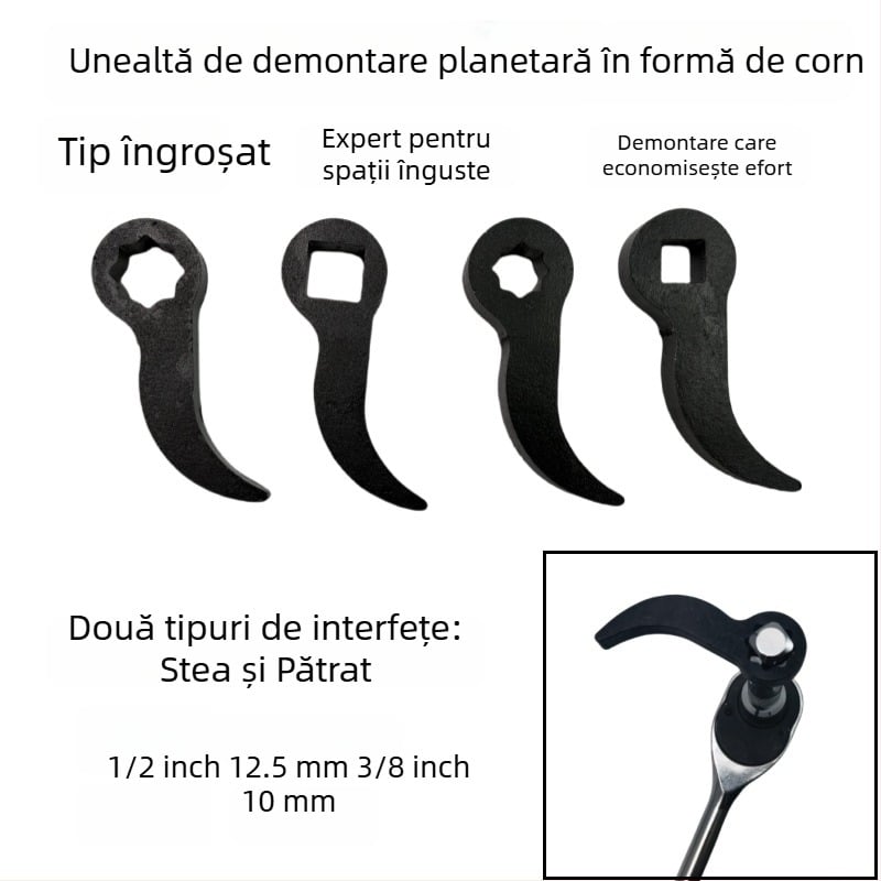 Unealtă de demontare parțială, tip corn, cu duritate înaltă – levier pentru demontarea semi-axului (gros)