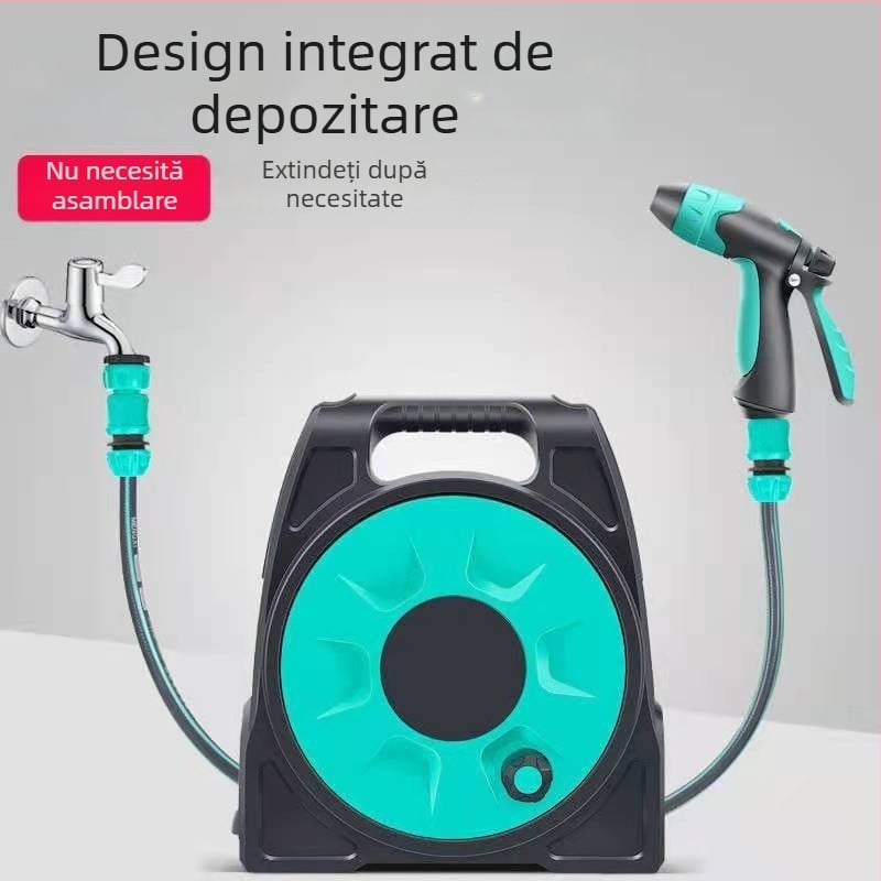 Set pistolă de spălare auto cu presiune înaltă, furtun, suport pentru furtun, pompă de clătire, curățare podea și udare plante — unelte pentru casă
