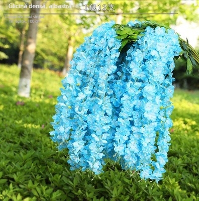 Glicină artificială – liane violet suspendate, decor interior pentru nunți, din plastic