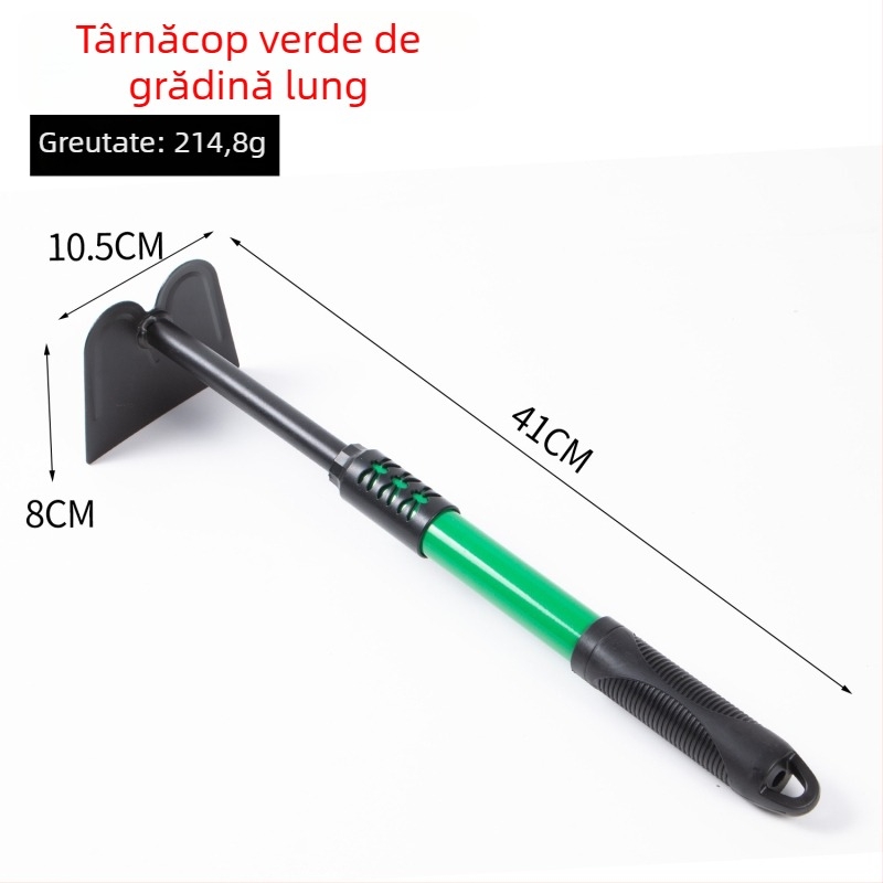 Set de unelte de grădină verde, cu mânere din plastic antiderapante – 3 piese pentru grădinărit acasă, plantări pe balcon, afânarea solului și plivire