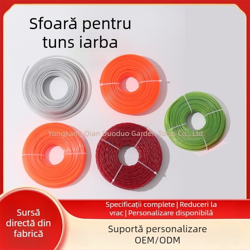 Sfoară de tăiere a ierbii din nylon durabil, zimțată, pentru capete de tăiere universale
