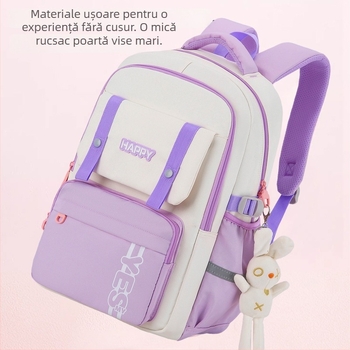 Rucsac cu roți pentru elevi de clasa primară, rucsac școlar rulant, multifuncțional, respirabil, impermeabil, protecție a coloanei, culoare solidă