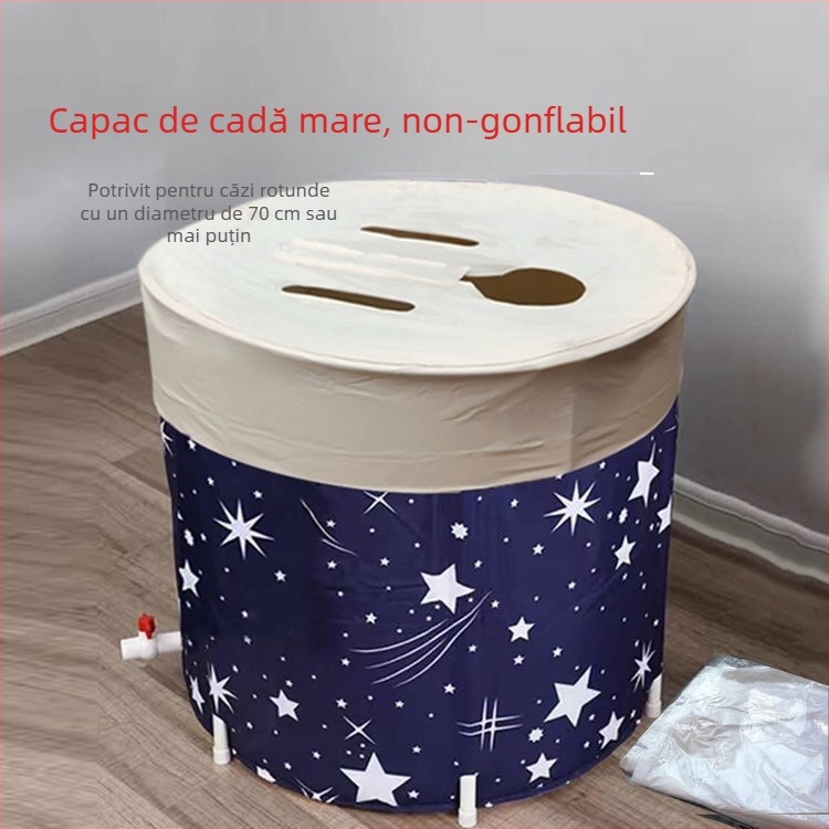 Capac pliabil pentru cadă din tarp — izolație și capac pentru saună, fără aer, accesoriu de baie