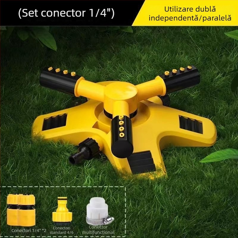 Stropitor rotativ la 360° pentru grădină, irigare automată și amenajare peisagistică