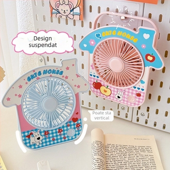 Ventilator USB vertical de birou, drăguț, creativ, mini ventilator portabil