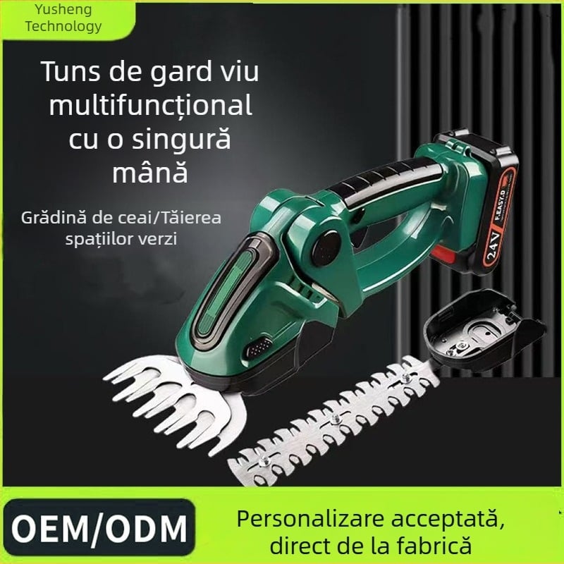 Unealtă de grădină compactă, cu baterie litiu: tăietor pentru gard viu, foarfecă de tăiere și tăietor de iarbă
