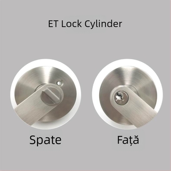 Încuietoare de ușă din aliaj de aluminiu, cu mâner triplu pentru uși de interior (dormitor) — design modern minimalist, mecanică, silențioasă