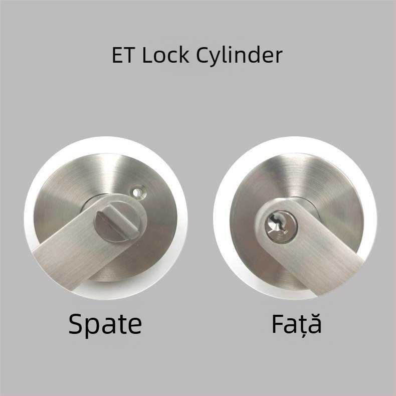 Încuietoare de ușă din aliaj de aluminiu, cu mâner triplu pentru uși de interior (dormitor) — design modern minimalist, mecanică, silențioasă