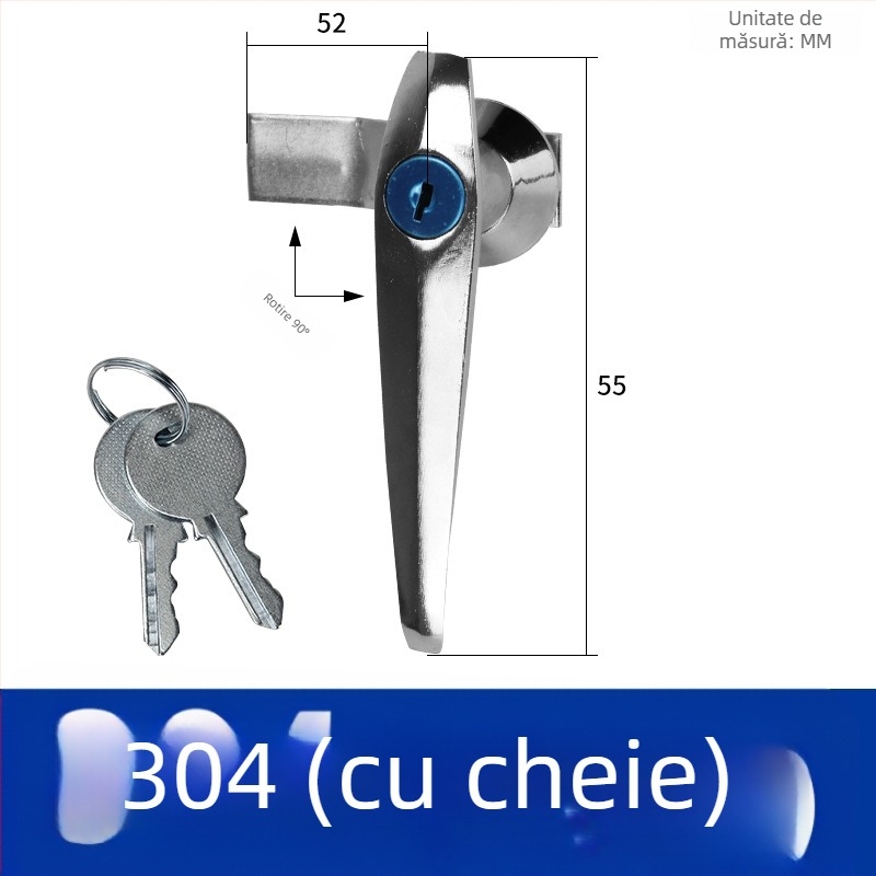Honggui MS304 încuietoare mortise cu mâner prelungit pentru dulapuri electrice, cutii de distribuție și seifuri