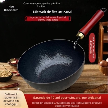 Oală mică pentru lapte, fără acoperire, autentică Zhangqiu, turnată manual din fontă, pentru hrana bebelușilor