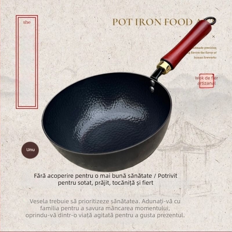 Oală mică pentru lapte, fără acoperire, autentică Zhangqiu, turnată manual din fontă, pentru hrana bebelușilor