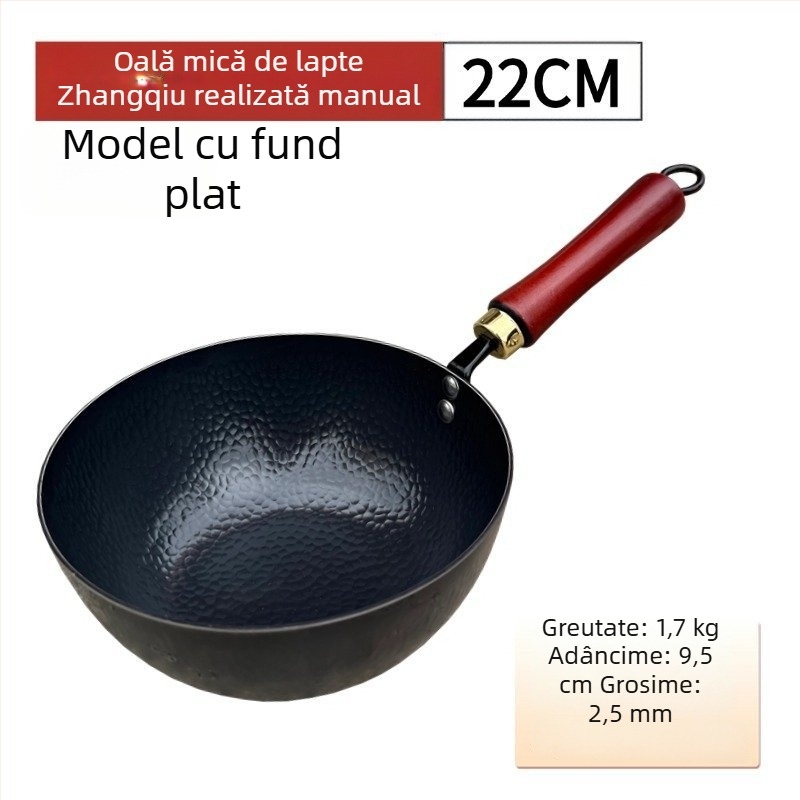 Oală mică pentru lapte, fără acoperire, autentică Zhangqiu, turnată manual din fontă, pentru hrana bebelușilor