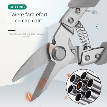 Deeall Foarfecă multifuncțională pentru electricieni – pentru cabluri, foi metalice, conducte de cablu și panouri de tavan integrate