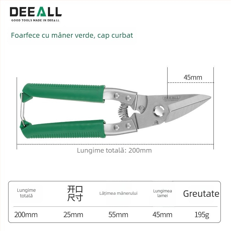Deeall Foarfecă multifuncțională pentru electricieni – pentru cabluri, foi metalice, conducte de cablu și panouri de tavan integrate