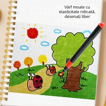 Set de markere acrilice cu vârf moale pentru artă la Școala Primară, markere opace pentru desen și graffiti