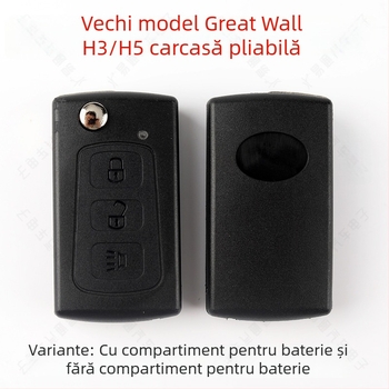 Carcasă pliabilă pentru cheia modelelor vechi Great Wall Harvard H5 și H3, telecomandă cu 3 butoane