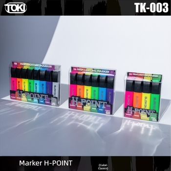 Set multicolor de markere de evidențiere și pixuri pentru elevi (4/6/8 buc.)