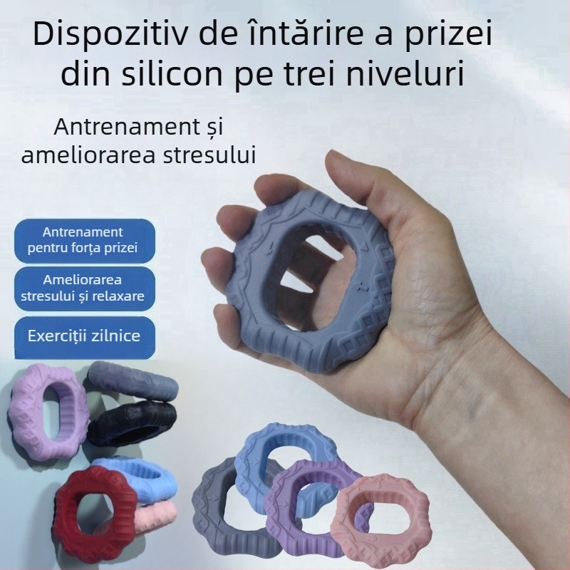 Antrenor de prindere din silicon – inel de exerciții pentru mușchii degetelor, antrenor pentru antebraț și priză a mâinii