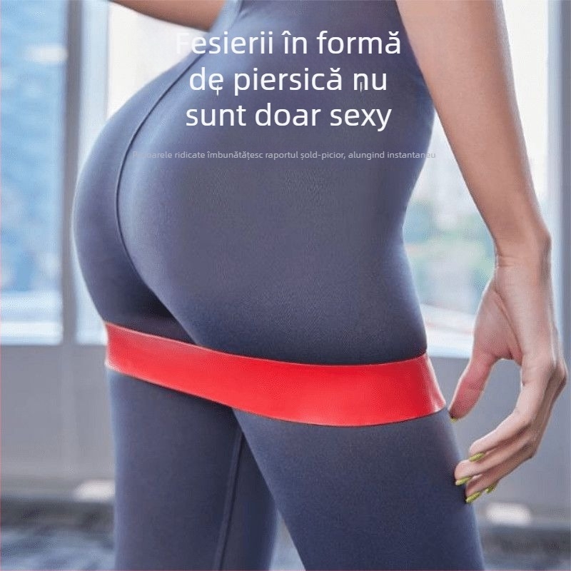 Centură de yoga cu bandă de rezistență elastică pentru ridicarea șoldurilor și tonifierea feselor, curea pentru genuflexiuni pentru bărbați și femei, inel de rezistență și bandă de întindere