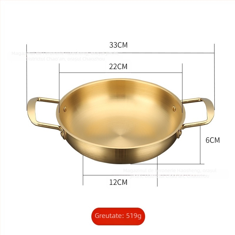 Oală pentru noodles, stil coreean, din oțel inoxidabil, 1,1–2 L, pentru plită cu gaz și inducție