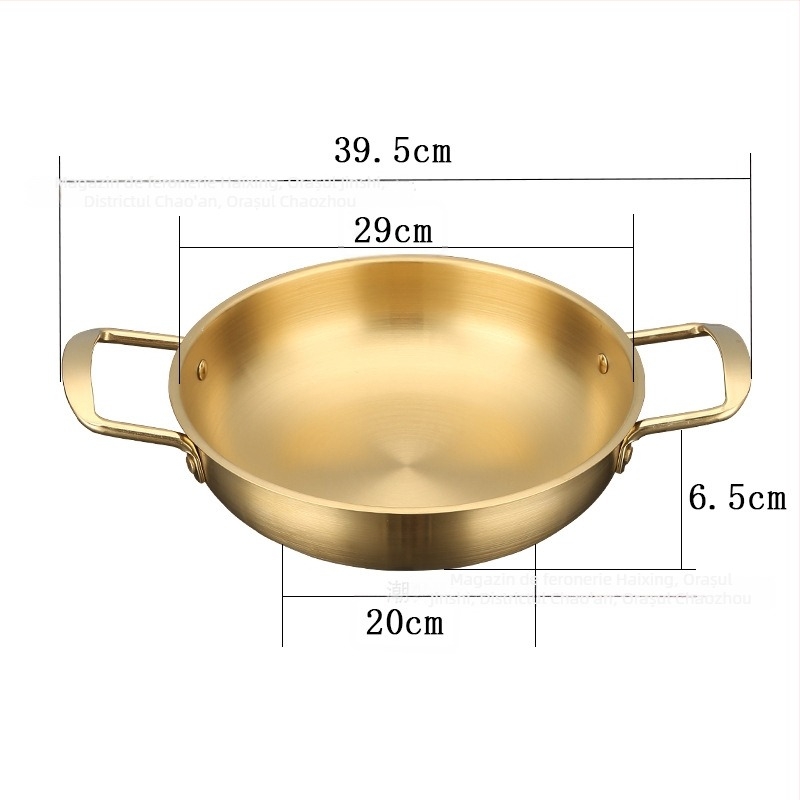 Oală pentru noodles, stil coreean, din oțel inoxidabil, 1,1–2 L, pentru plită cu gaz și inducție