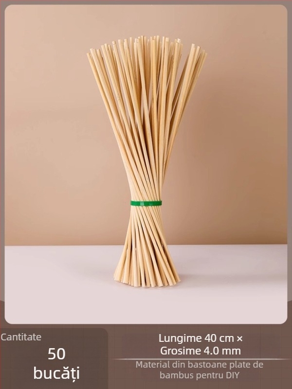 Bețișoare de bambus pentru model arhitectural DIY, lemn masiv, bețe mici rotunde subțiri