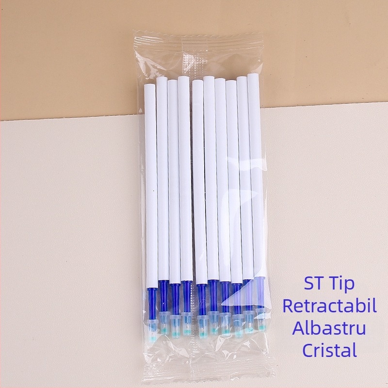Refill de pix ștergător cu mecanism de apăsare, albastru cristal și negru cărbune, 20/50 bucăți, MoEasy refill ștergător pentru elevi din învățământ primar