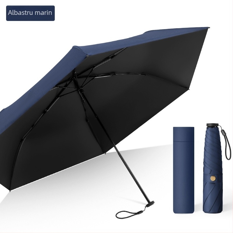 Umbrelă ultraușoară cu trei secțiuni, protecție UV, rezistentă la vânt, umbrelă publicitară cu logo imprimat, compactă