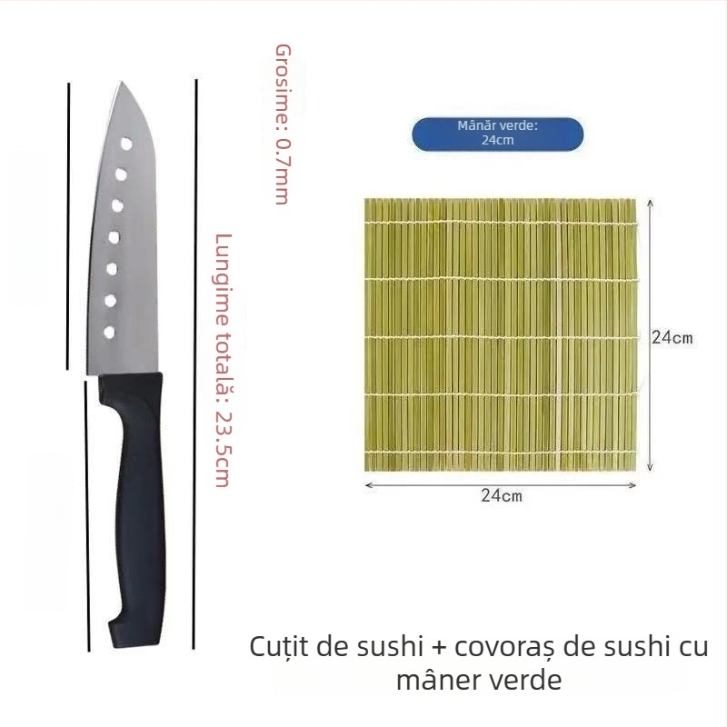 Set de unelte pentru rularea sushi - bambus