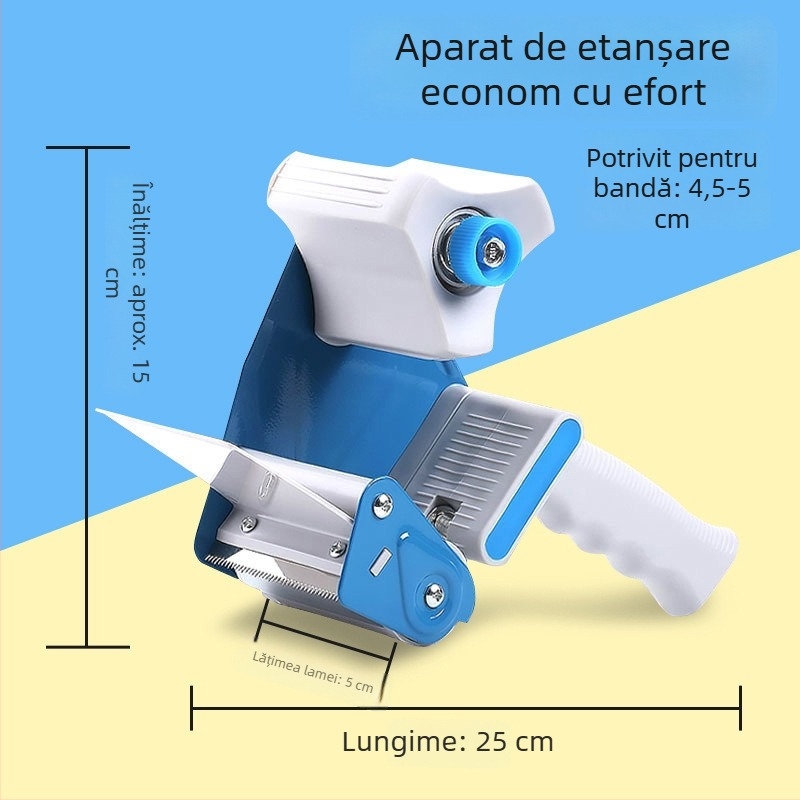 Sigilator de bandă pentru sigilarea cutiilor, construcție metalică, lățime bandă până la 60 mm
