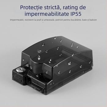 Priză cu șuruburi, cutie de blocare încorporată, corp impermeabil ridicat pentru baie, capac de protecție al întrerupătorului pentru toaletă inteligentă