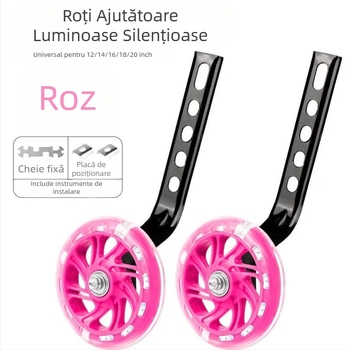 Roți de sprijin pentru copii, 12–20 inchi, universale, luminoase intermitente